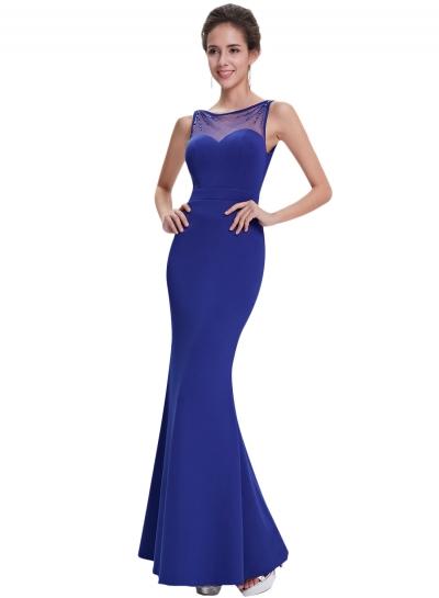Oasap Women's Elegant Sleeveless Backless Prom Evening Mermaid Dress