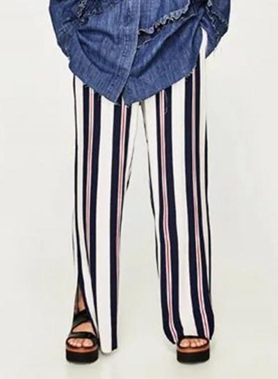 Oasap Classic Stripped Loose Straight Pants