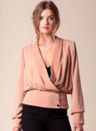 Oasap Women's Solid Color Cowl Collar Long Sleeve Coat