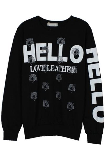Oasap Hello Tiger Sweatshirt