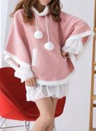 Oasap Hooded Color Block Cloak Coats