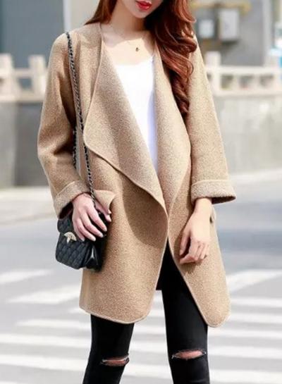 Oasap Fashion Long Sleeve Loose Coat