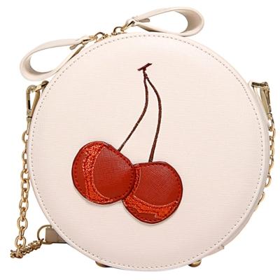 Oasap Pu Leather Crossbody Round Mini Shoulder Bag
