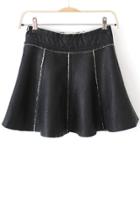 Oasap Utility A-line Pu Skirt