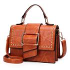 Oasap Vintage Leather Handbag Cross Body Shoulder Bag With Rivet