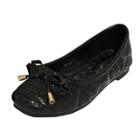 Oasap Totem Embroidery Square Toe Flat Heels Shoes