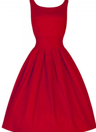 Oasap Sleeveless Solid Color Midi Evening Dresses