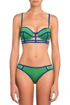 Oasap Green Designer Balconette Corselet Bikini