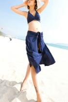 Oasap Wholecolored Halterneck Dress Style Swimsuit