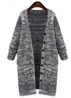 Oasap V Neck Long Sleeve Single Breasted Cardigan