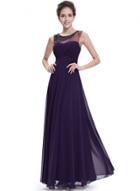 Oasap Women's Elegant Solid Sleeveless Maxi Prom Evening Bridesmaid Dress