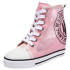 Oasap Women's Casual High Top Lace-up Flat Mesh Shoes