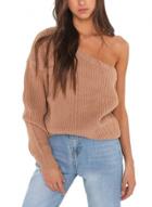 Oasap One Shoulder Solid Color Pullover Sweater