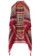 Oasap Women's Fashion National Wind Print Scarf With Tassel