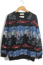 Oasap Fox Print Fleece Sweatshirt