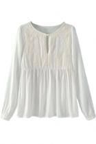 Oasap Lovely Embroidery Peasant Blouse