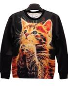 Oasap Lifelike Cat Sweatshirt