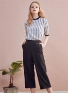 Oasap Black Casual Wide Leg Pants