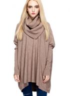 Oasap Women's Solid Color Batwing Sleeve Turtleneck Pullover Sweater
