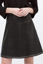 Oasap Chic Solid Pu Woman Skirt
