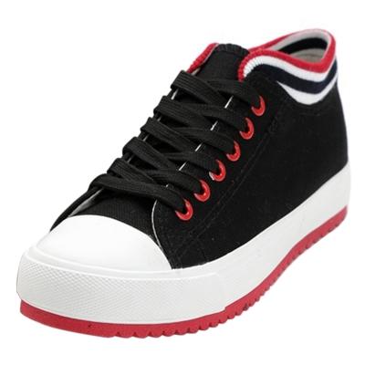 Oasap Casual Round Toe Lace-up Sports Flat Shoes