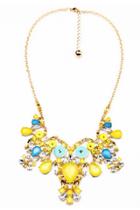 Oasap Lovely Faux Stone Bib Necklace