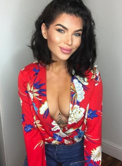 Oasap Fashion Sexy Floral Printed Long Sleeve V Neck Skinny Jumpsuits