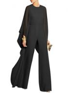 Oasap Solid Batwing Sleeve Wide Leg Jumpsuit