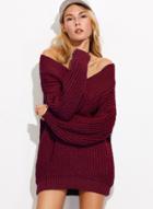 Oasap V Neck Long Sleeve Thicken Pullover Sweater