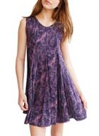 Oasap Women's Casual Printed Backless A-line Chiffon Mini Dress