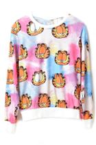 Oasap Emotional Garfield Pattern Sweatshirt