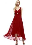 Oasap Sleeveless Pleated Slim Maxi Formal Prom Dress