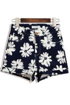 Oasap Basic Vintage Floral Shorts
