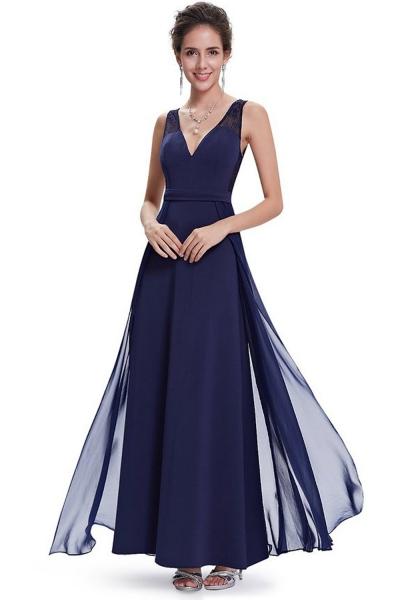 Oasap Women's Lace V-neck Long Evening Dress