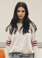 Oasap Casual Stripe Long Sleeve Pullover Knit Sweater