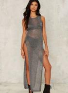 Oasap Sleeveless Side High Split Slim Fit Maxi Dress