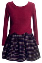 Oasap Mock 2pcs Paneled Woolen Mini Dress