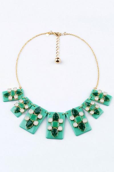 Oasap Fascinating Faux Stone Necklace