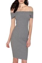 Oasap Women's Casual Slash Neck Short Sleeve Pullover Bodycon Dress