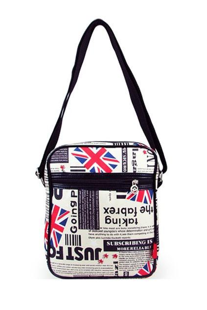 Oasap Casual National Flag Printing Newspaper Design Shoulder Bag