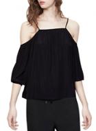 Oasap Women's Fashion Strappy Off-shoulder Three Quarter Sleeve Blouse