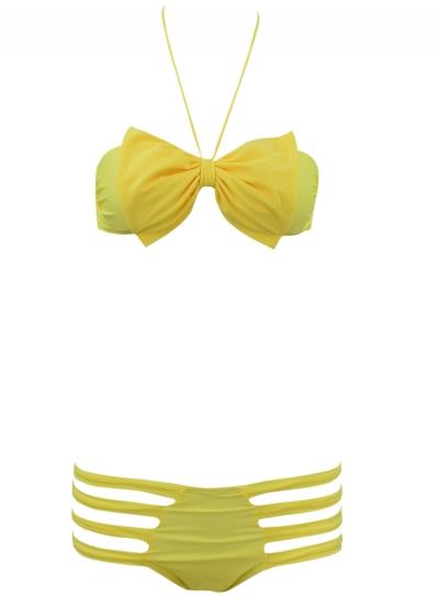 Oasap Women's Hot Summer Bow Front Strappy Bikini Swimsuit