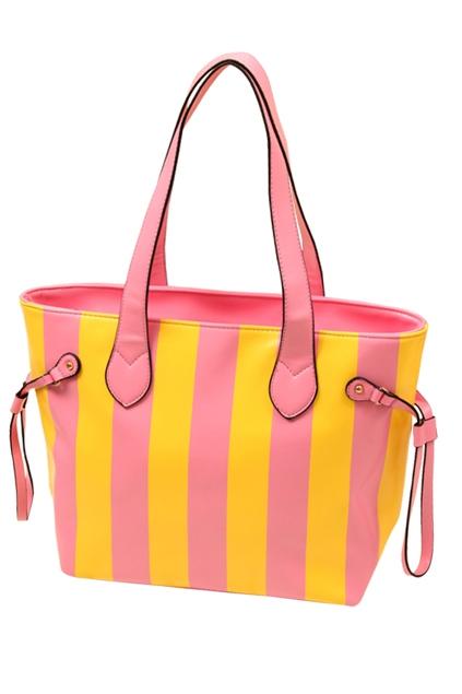Oasap Vertical Stripe Print Shoulder Bag