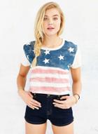 Oasap Fashion Usa Flag Printed Short Sleeve Tee