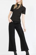 Oasap Vintage Loose Fit Frayed Boot Cut Pants