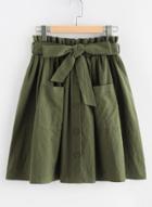 Oasap Fashion Bow Tie Waist A-line Skirt