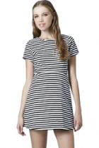 Oasap Contrast Striped Print Mini Dress