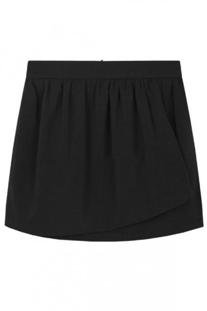 Oasap Elegant Black Flouncing Bud Skirt