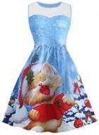 Oasap Christmas Sleeveless Cartoon Cat Printed A-line Dress