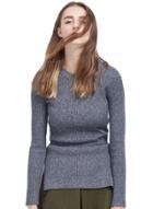 Oasap Women's Fashion Slim Fit Ribbed Pullover Knit Sweater